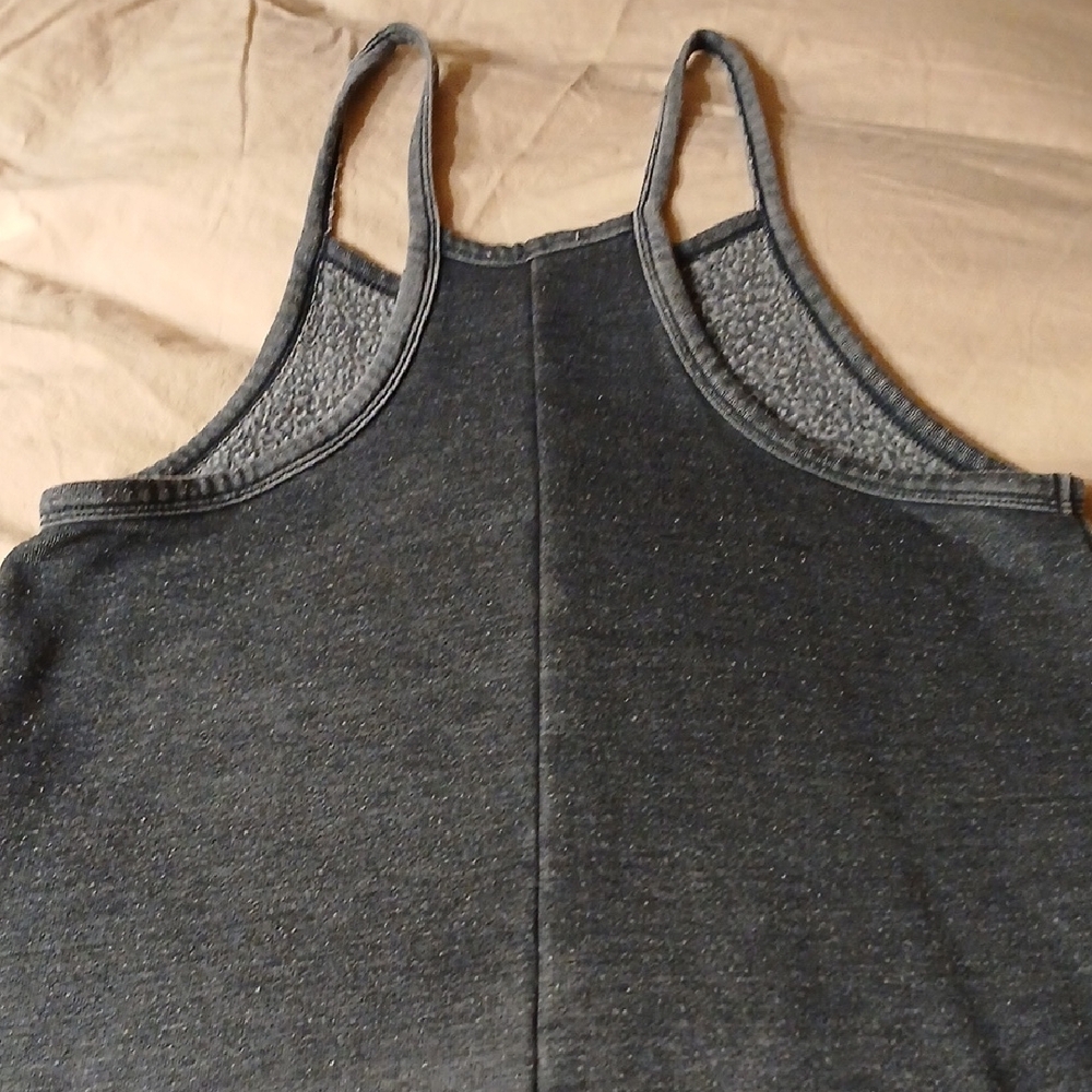 Colsie Dark Gray Spaghetti Strap Jumpsuit - Picture 3 of 9